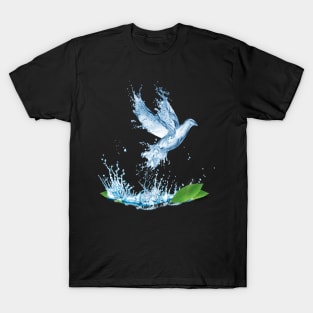 Graphic Design Water Dove T-Shirt